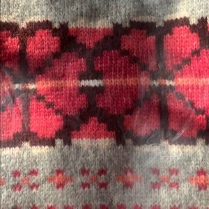 Loft Plus Gray/Pink Boatneck Florence Sweater